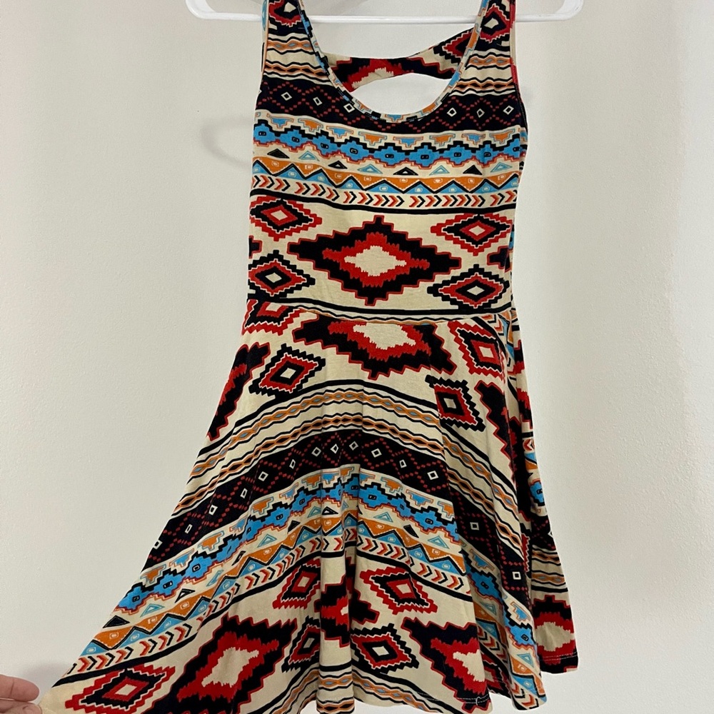 Tribal Print Sleeveless Dress
